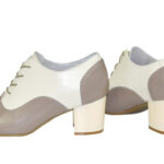 Туфли женские кожаные на устойчивом каблуке, цвет визон/бежевый