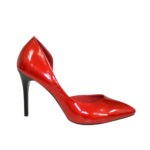 Женские лаковые красные туфли на шпильке