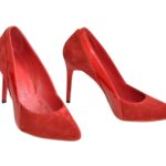 Классические женские туфли на шпильке, цвет красный