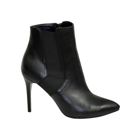 Жіночі чорні шкіряні класичні черевики на шпильці, демісезон-зима