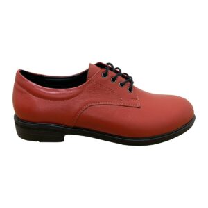 жіночі класичні туфлі із натуральної шкіри червоного кольору, на полегшеній підошві
